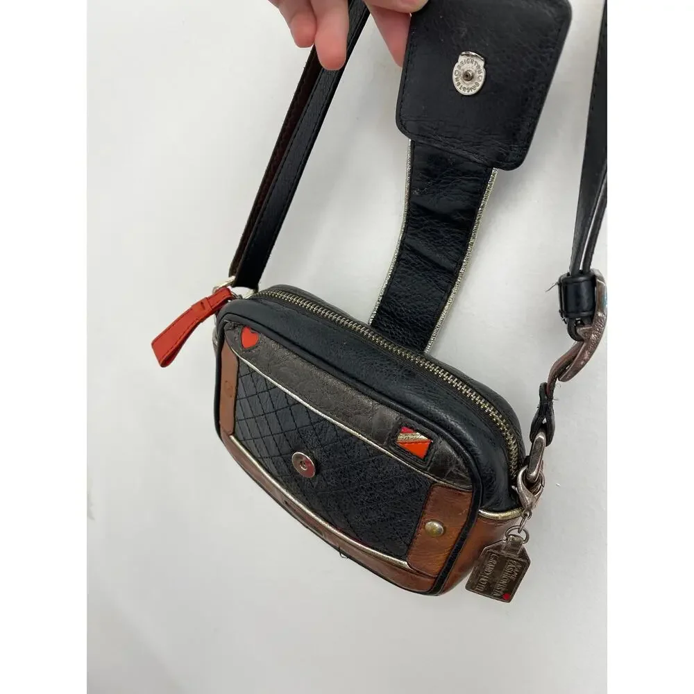 Brighton Camera Leather Shoulder Crossbody Convertible Small Bag Novelty Retro